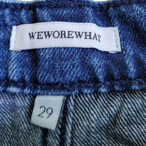 WeWoreWhat Indigo Utility Carpenter Jeans Wide Leg Denim Pants Size 6 - Picture 8 of 15